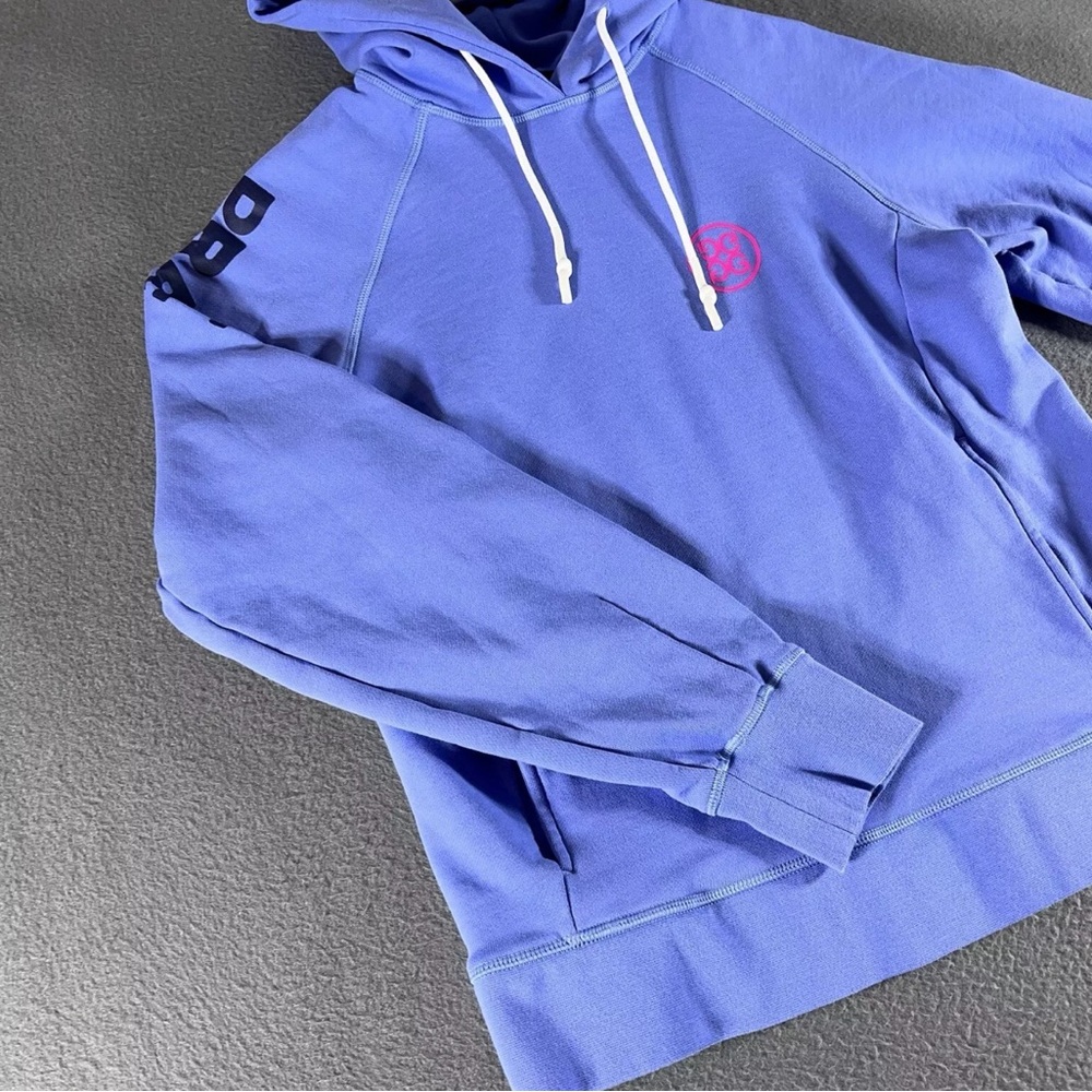 Women’s Medium G/Fore “Pray For Birdies” Hoodie Sweatshirt Golf Blue *Embroidery - Picture 10 of 14